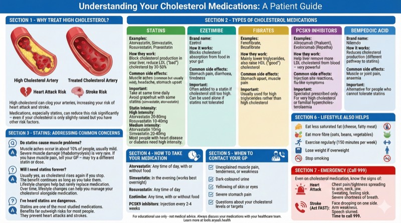 Cholesterol medications infographic preview