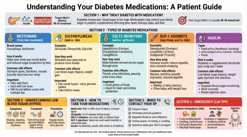 Diabetes medications infographic preview