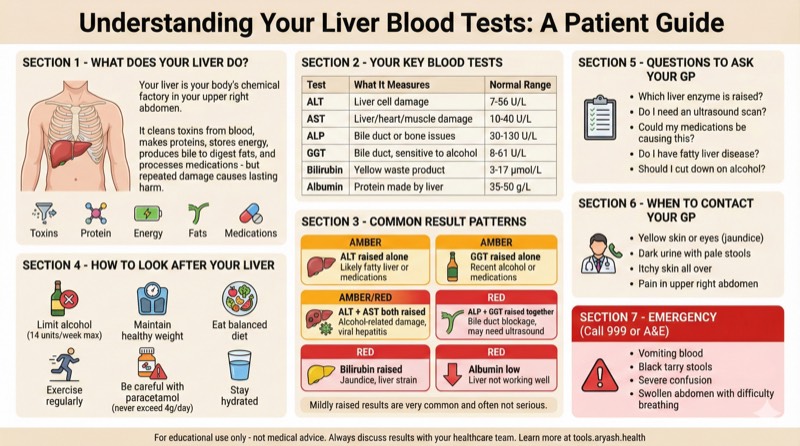 Liver blood tests infographic preview